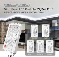 Gledopto LED Controller ZigBee 3.0 Pro+ 5 in 1 Steuergerät Dimmer LED Streifen RGB+CCT