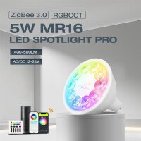 Gledopto GL-S-014P ZigBee Pro RGB+CCT MR16 GU5.3 5W LED Spotlight