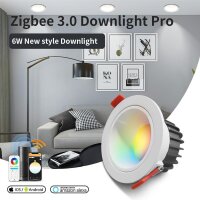 ZigBee Pro RGB+CCT 6W 93mm IP54 LED Einbaustrahler weiß Gledopto GL-D-006P