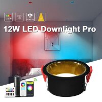 Gledopto ZigBee Pro RGB+CCT LED Downlight 12W CRI>90 schwarz matt IP40 - GL-D-010P