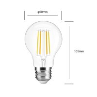 Gledopto A60 E27 Leuchtmittel ZigBee3.0 Pro Serie CCT Farbtemperatur Flimament Bulb 7W ( Klarglas )